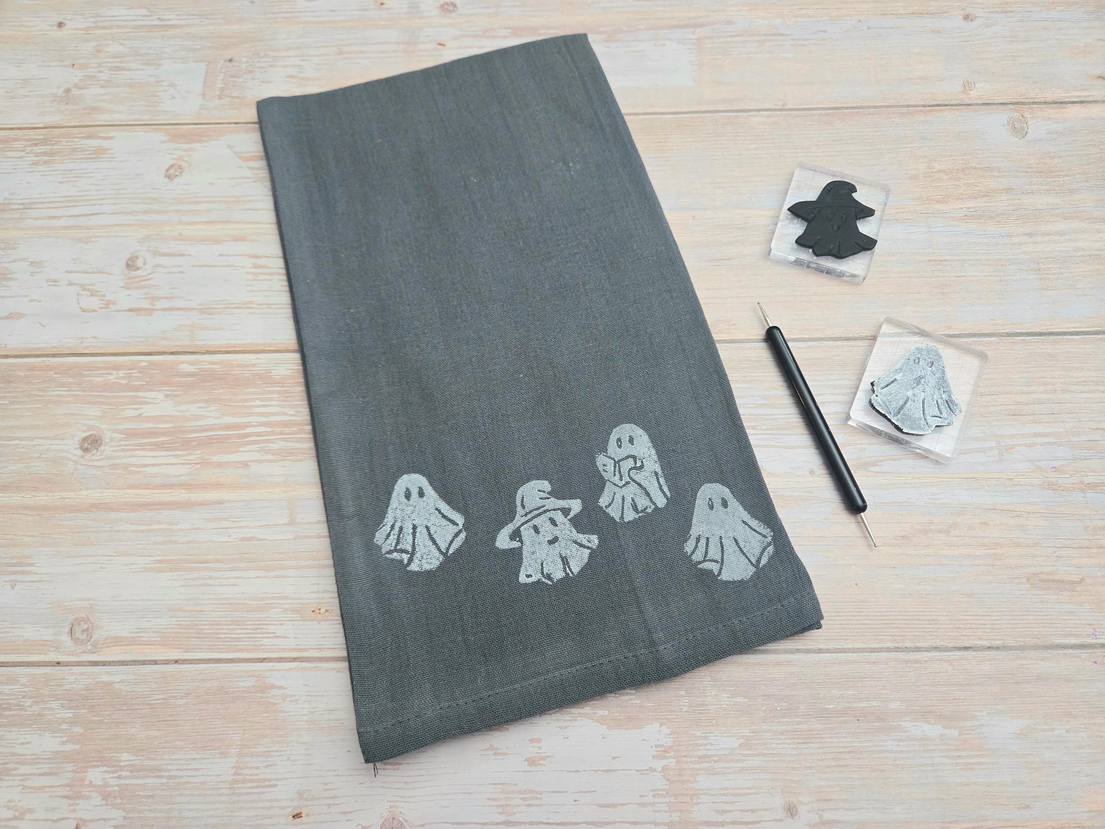 CB Make Stamped Tea Towels Craft Event -- Halloween Theme